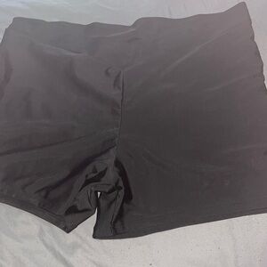 Plus size solid bikini shorts